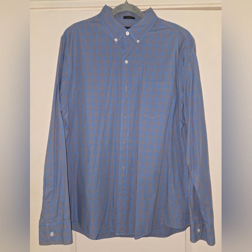 Hawker Rye Men's Blue & Gray Button-Down Shirt Size XL